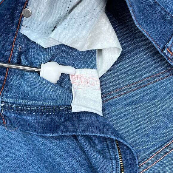 True Vintage Big Mac Carpenter Jeans Baggy Wide Leg Fit Dark Wash Made USA 90s - Picture 4 of 4